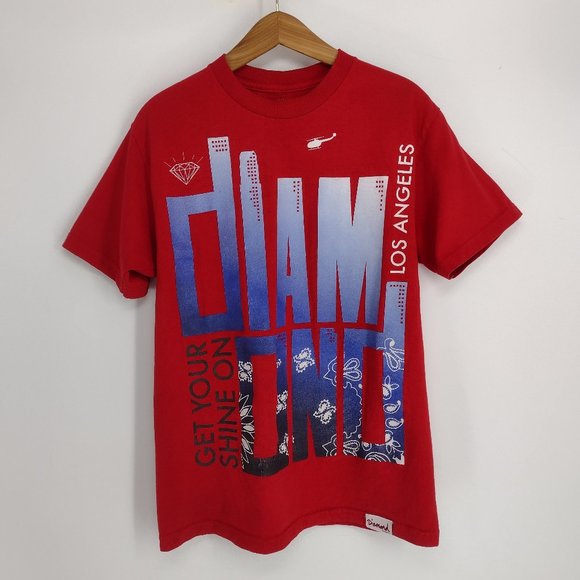 Diamond Supply Co Get Your Shine On Los Angeles Skate Red T-Shirt - Picture 1 of 6